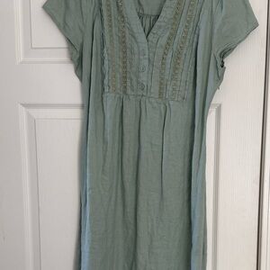 Boden Light Green Linen Top